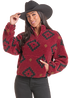 Wmns Diamond Aztec Sherpa Pullover