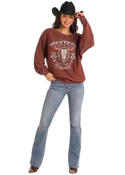 Graphic Ribbed Pullover