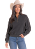 Wmns Studded 1/4 Zip Black Pullover