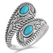Silver ring with turquoise stones 