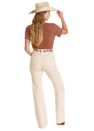 Beige Carpenter Pocket Wide Leg Jean