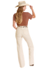 Beige Carpenter Pocket Wide Leg Jean