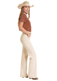 Beige Carpenter Pocket Wide Leg Jean