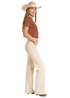 Beige Carpenter Pocket Wide Leg Jean