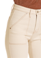 Beige Carpenter Pocket Wide Leg Jean