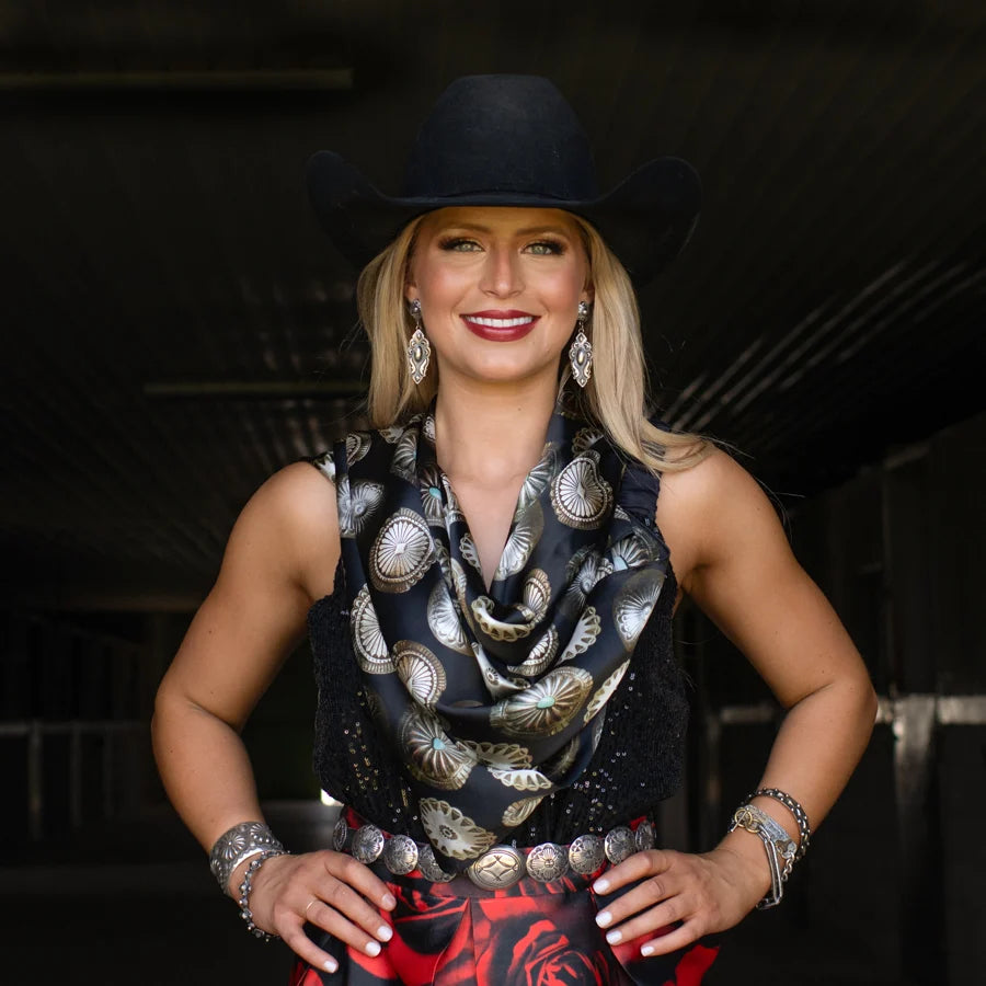 Big Concho Black Wild Rag