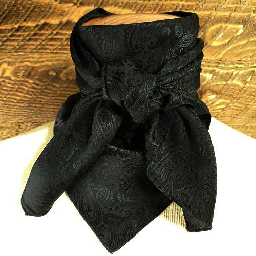Black Paisley Jacquard Wild Rag