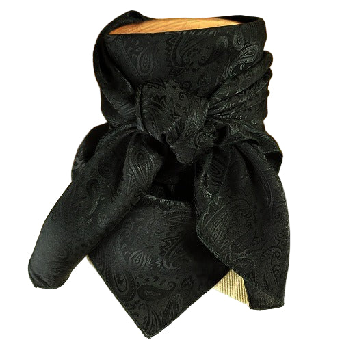 Black Line Rag Black Paisley Jacquard Wild Rag – Vickers Western Store