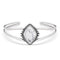 Silver bracelet with a decorative stone 
