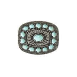 Blazin Roxx Rect. Buckle Southwest Turquoise Stones 37903