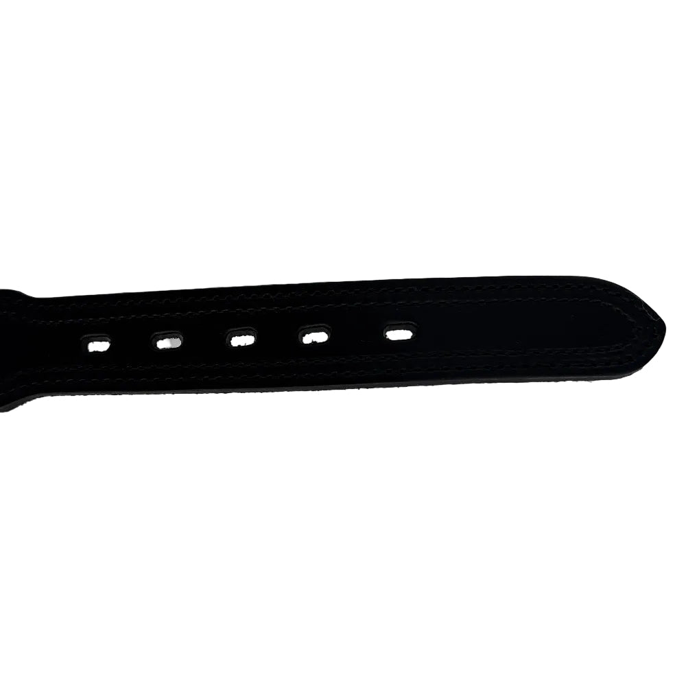 Blk Wide Double Stitch Belt B128