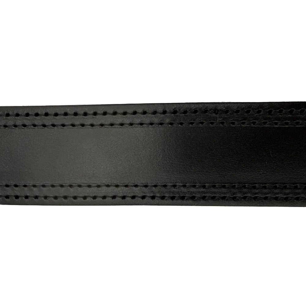 Blk Wide Double Stitch Belt B128