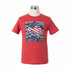 Boys Red Cinch T-shirt with American Flag