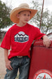 Boys Cinch Log Red Tee T-shirt