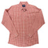 Boys red plaid western shirt with pearl snaps