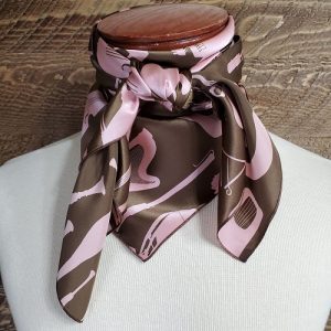 Charmeuse Instruments Wild Rag, brown with pink instruments