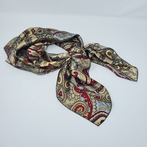 Charmeuse Paisley Gold/Burgundy Paisley