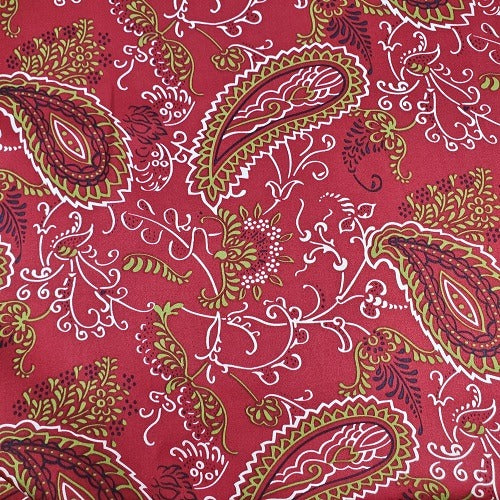 Charmeuse Paisley Maroon