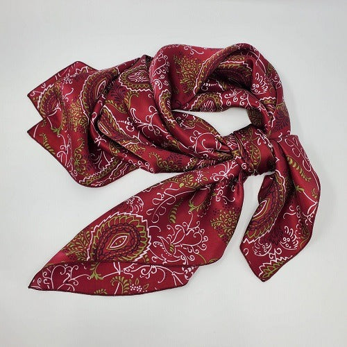Charmeuse Paisley Maroon