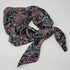 Charmeuse Paisley Black - White and Red