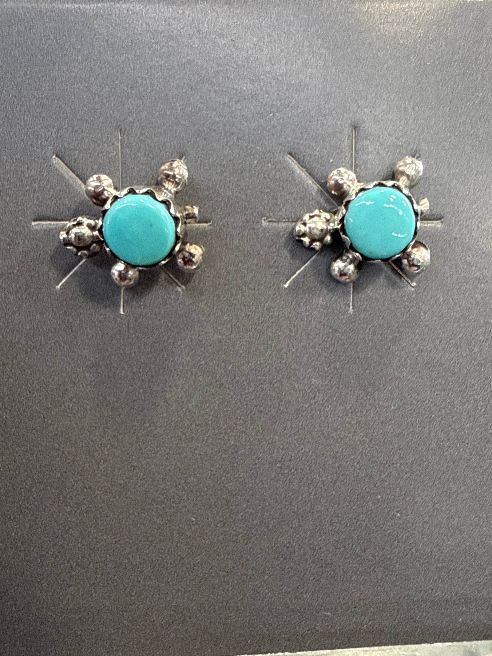 Navajo Turquoise Turtle Post Earrings