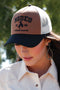 Womens 5 Panel Brown Rodeo Trucker Hat