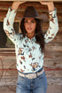 Cruel Girl Wms LS Printed Poly Shirt