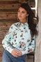 Cruel Girl Wms LS Printed Poly Shirt