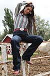 Wmns Long Sleeve Stripe Girlfriend Fit Shirt