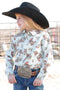 Girls Long Sleeve Plain Weave Shirt
