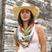 Cactus Blooms Wild Rag SCRF-CABL-WHT-SH-0479
