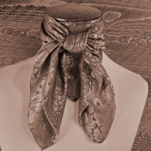 Bronze jacquard wild rag