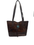 Brown leather Cowhide handbag 