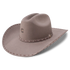 brown 'Charlie1Horse' cowboy hat with a leather sweatband, featuring a brown whip stitch on the brim and band.