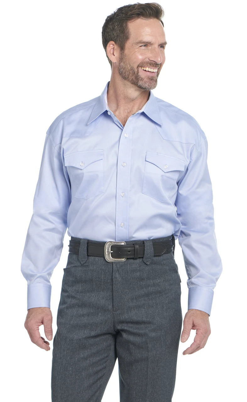 Circle S Mns Button Dress Blue Shirt CSB1000-14
