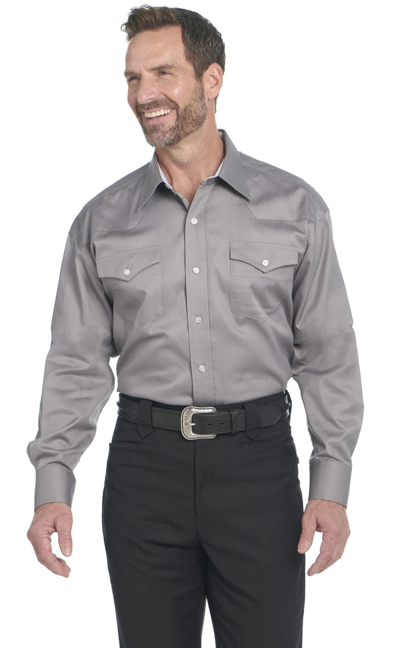 Circle S Mns Button Steel Grey Shirt CSB1000-49