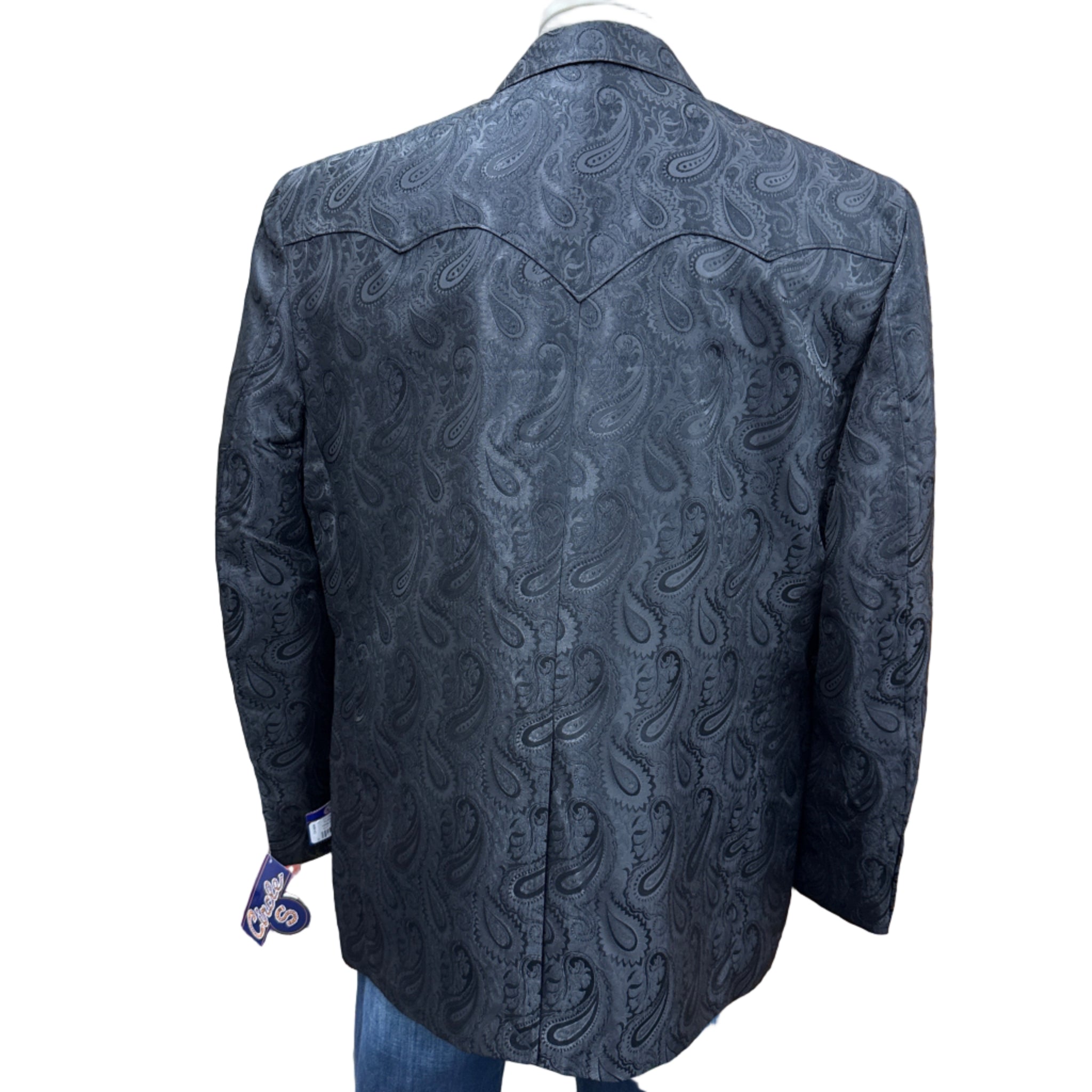 Circle S Mens Black Paisley Sportcoat