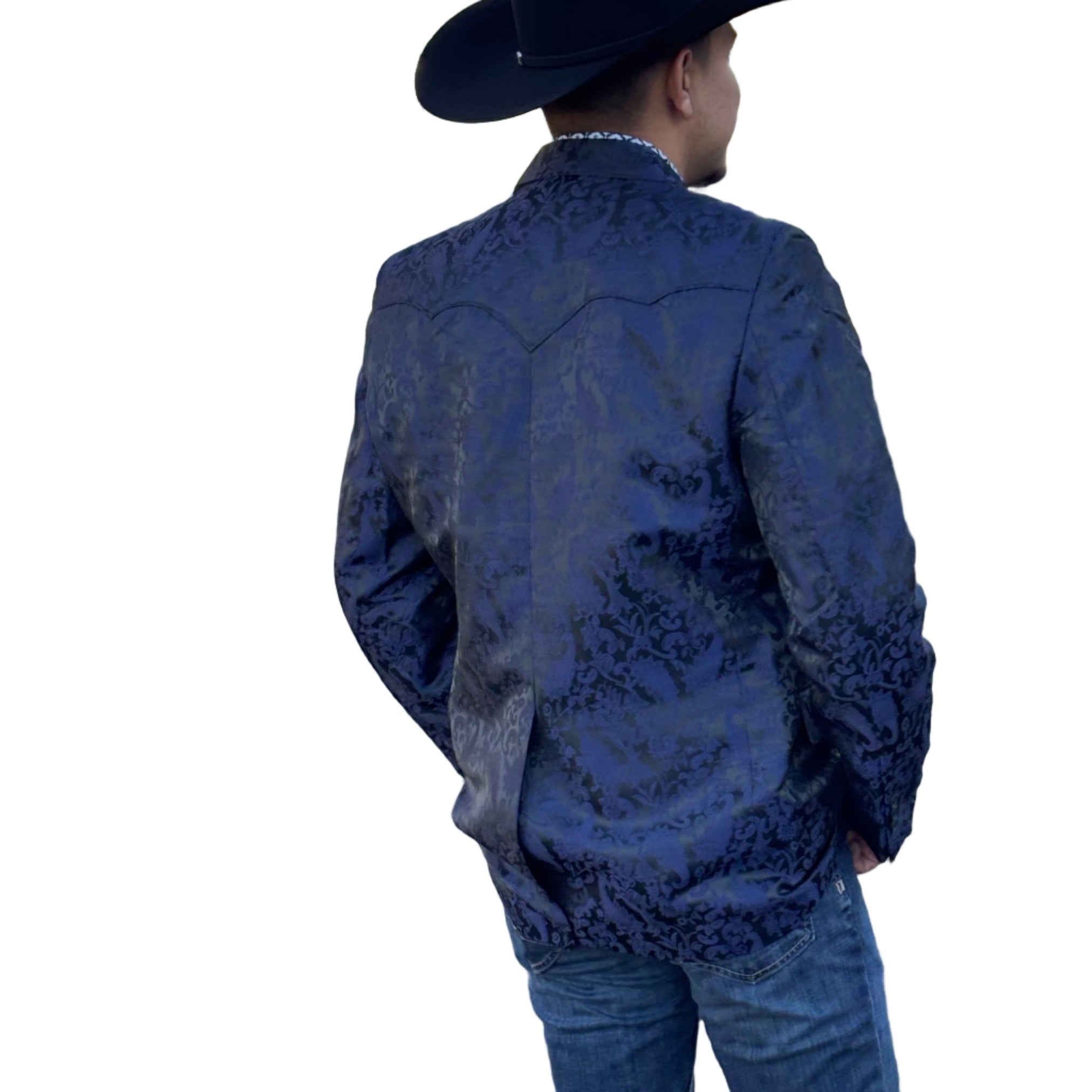 Circle S Mens Navy Paisley Sportcoat