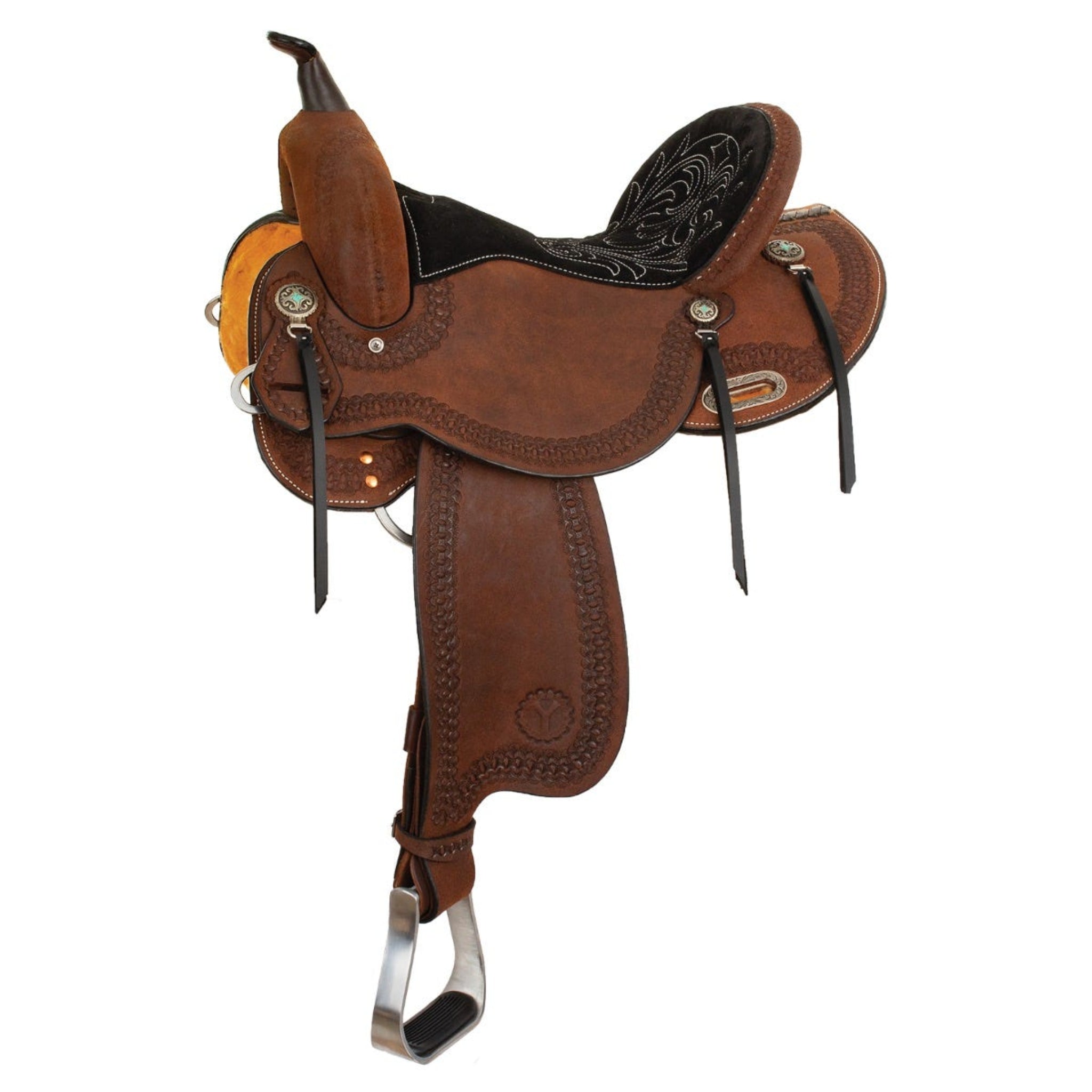 Circle Y Cloverleaf Barrel Saddle #CY1