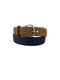 Men's black and brown leather belt 