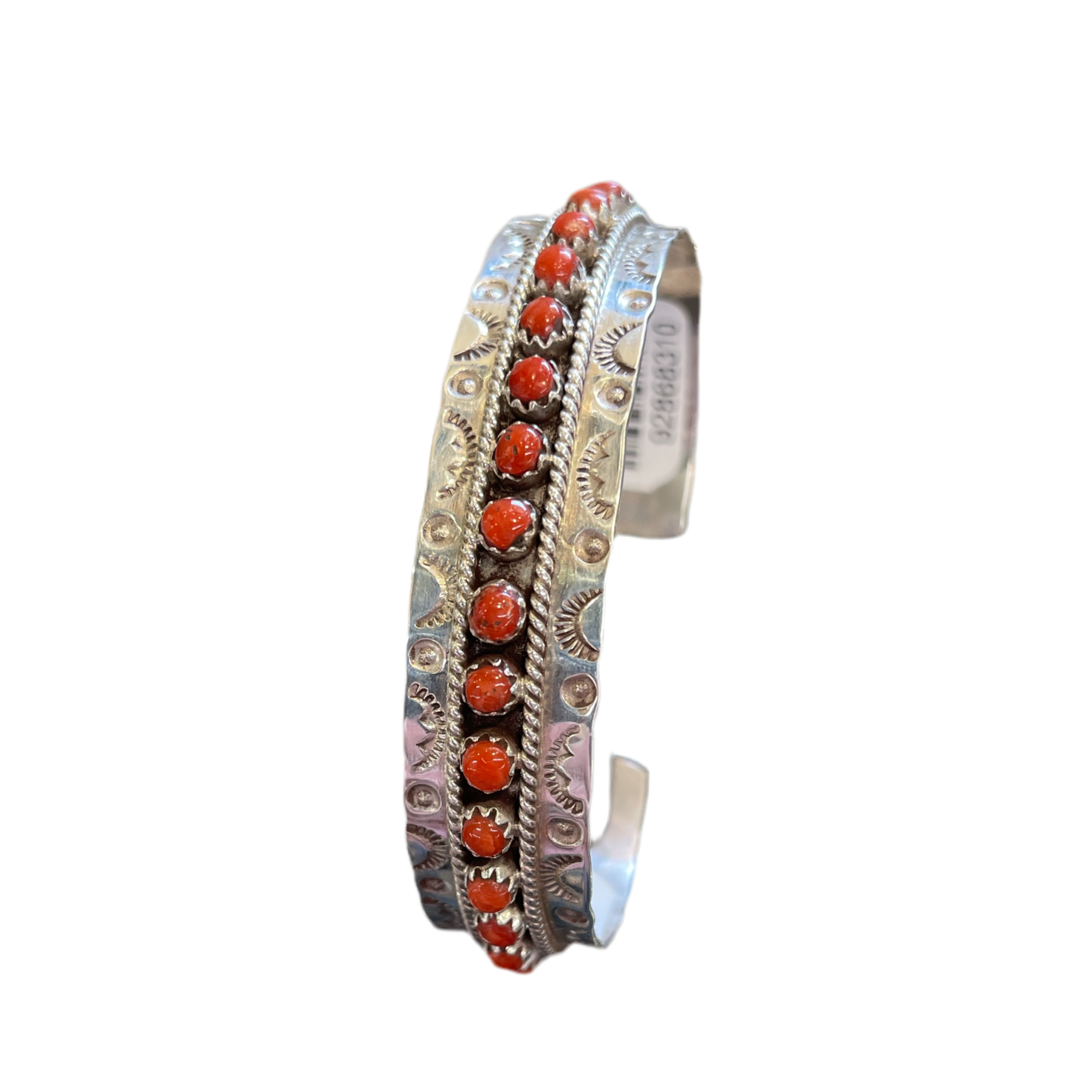 Sterling Silver Bracelet with Coral