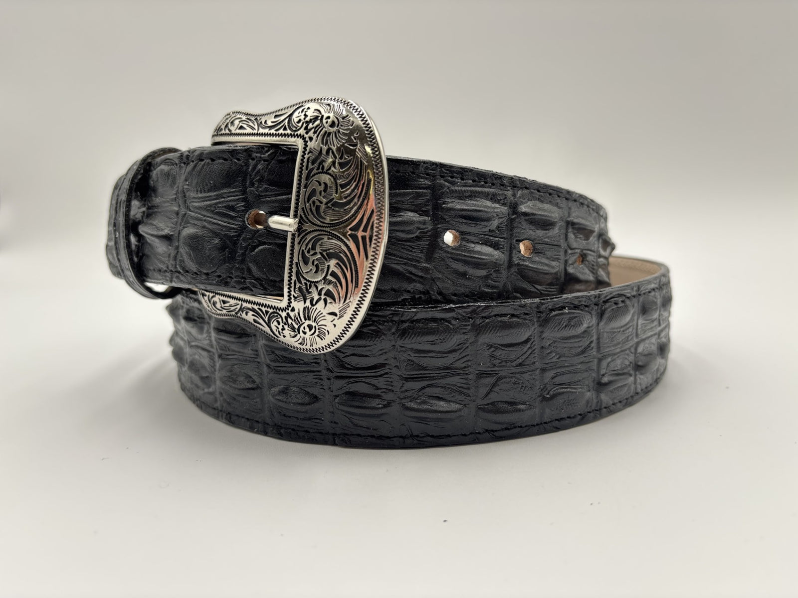 Black Belt with Tooled Belt 