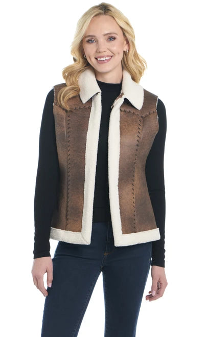 Cripple Creek Women's Faux Shearling Vest CR18947