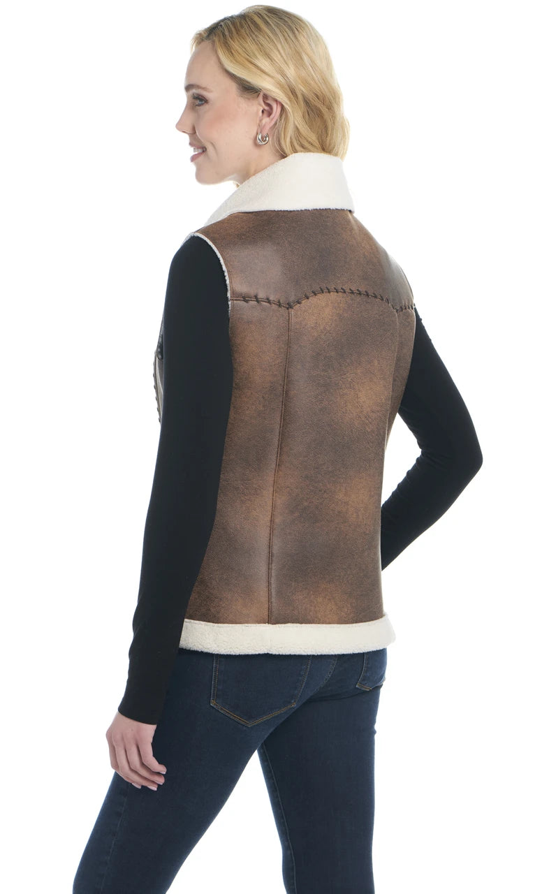 Cripple Creek Women's Faux Shearling Vest CR18947