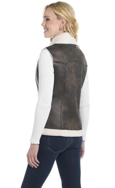Cripple Creek Women's Faux Shearling Vest CR18947