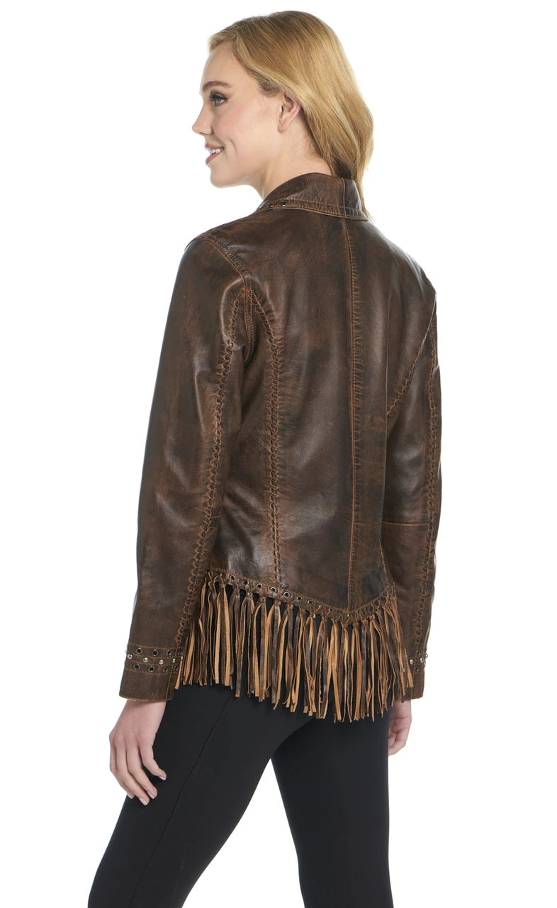Cripple Creek Wms Leather Jacket