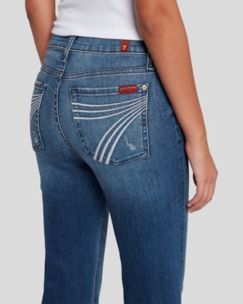 DOJO Lake Blue Jeans 7U115Y44 with white 7 stitching on back pocket