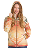 Serape Hooded Puffer Jacket