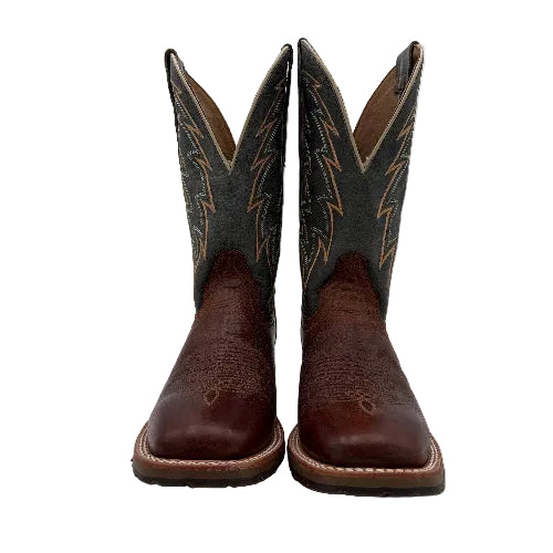 Double H Men’s 12" Wide Square Toe Flame-Stitched Western Work Boot DH7026