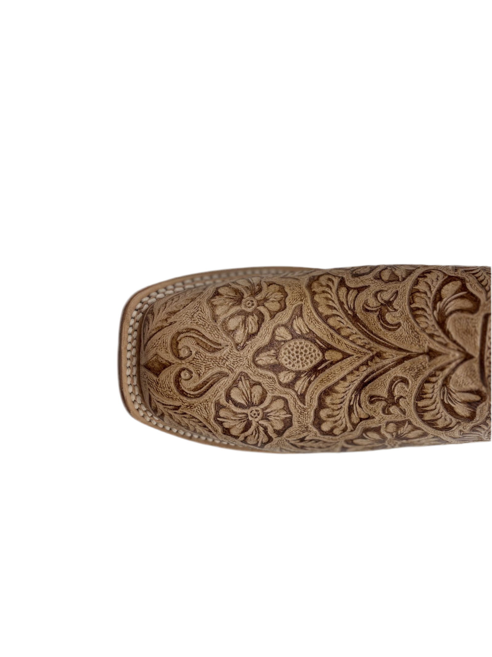 CT Wms Floral Tooled Brown Tan Boot Q452